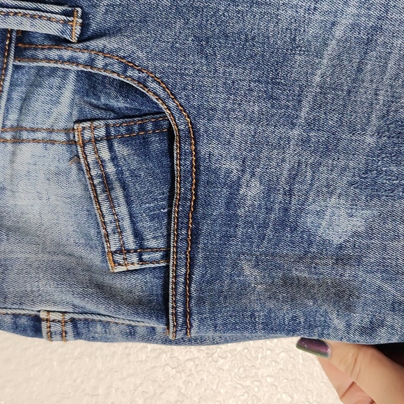 KDNK Ripped Skinny Ankle Zipper Jeans Unisex Sz 32 - Picture 7 of 17